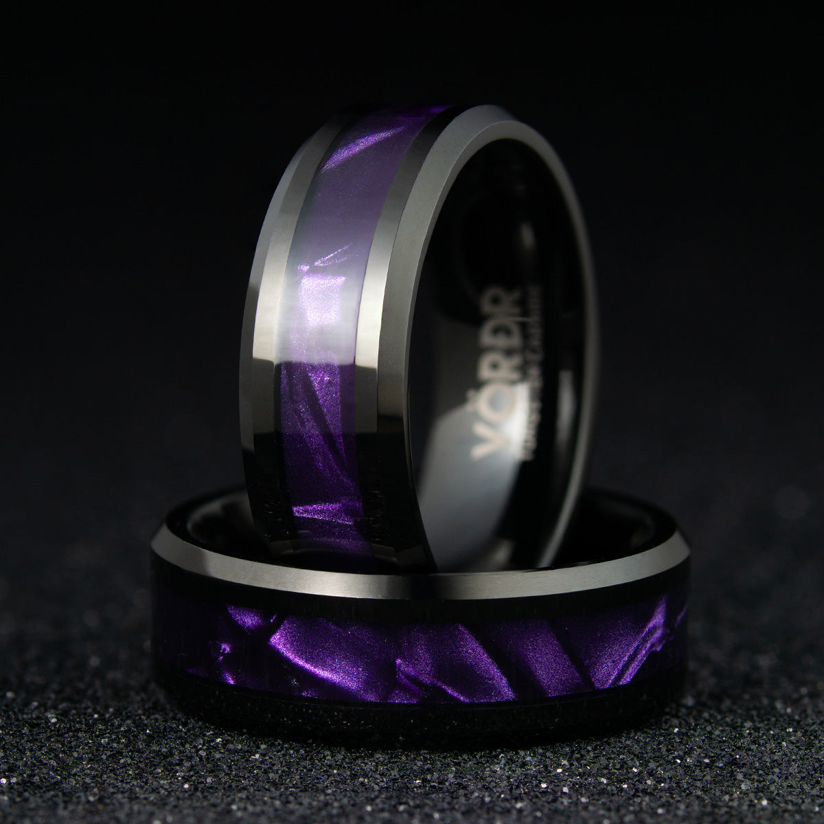 Anillo Purple Silk Carburo de Tungsteno