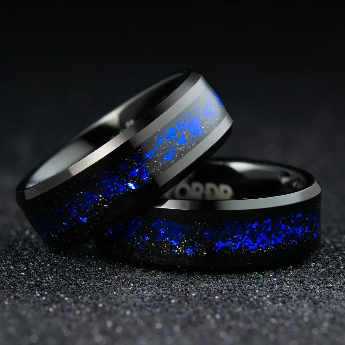 Anillo Stellar Blue Carburo de Tungsteno - vordr.cl - Para Hombres con Estilo.