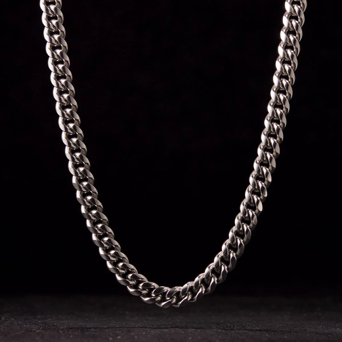 Cadena Cuban Silver 6mm