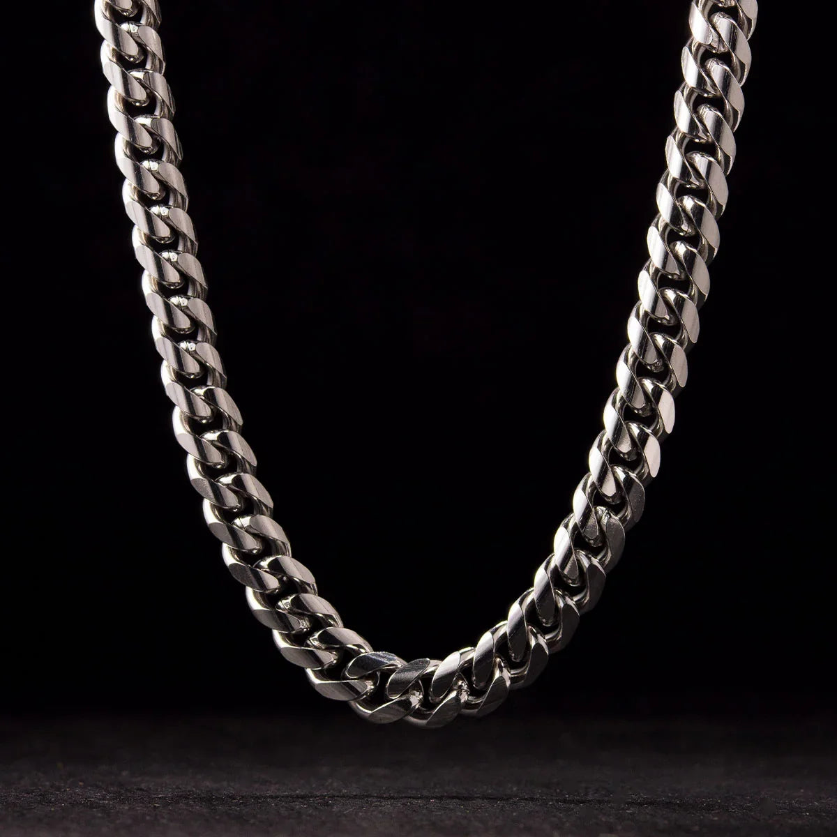Cadena Cuban Silver 8mm