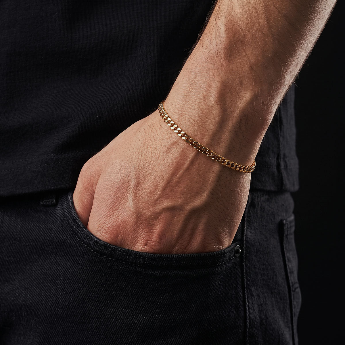 Pulsera Cuban Gold 4mm