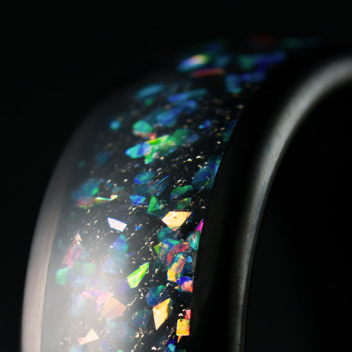 Anillo Aurora Borealis Carburo de Tungsteno