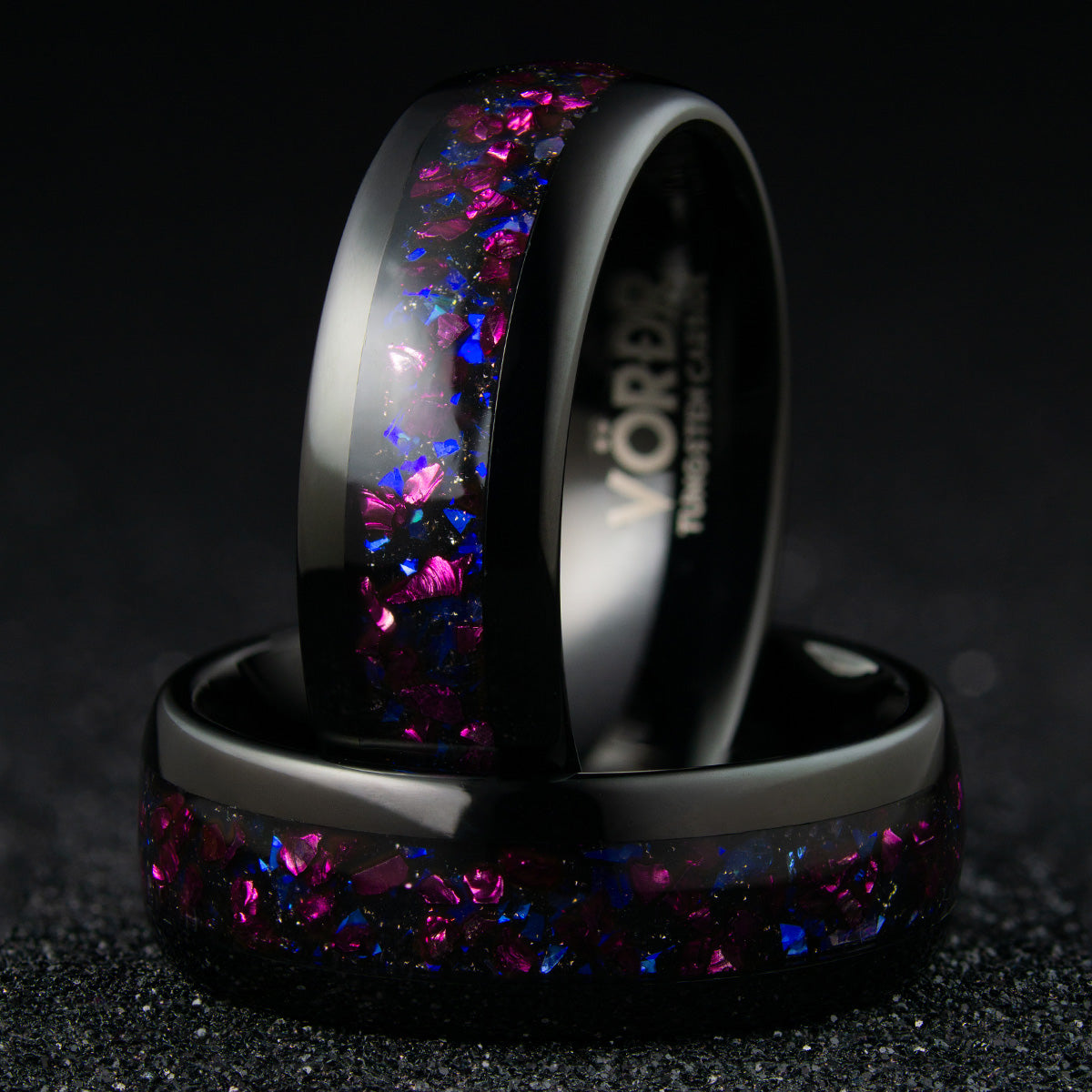 Anillo Nebula Noir Carburo de Tungsteno