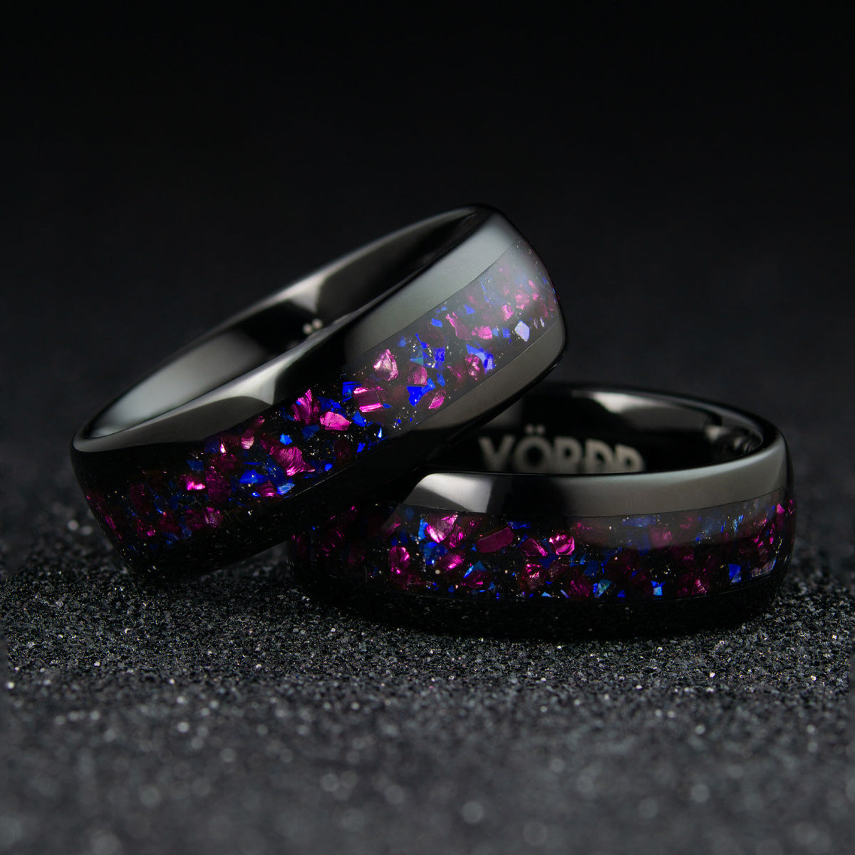 Anillo Nebula Noir Carburo de Tungsteno