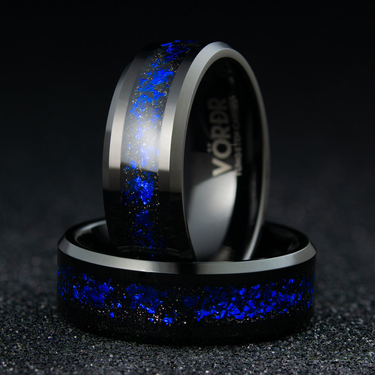 Anillo Stellar Blue Carburo de Tungsteno