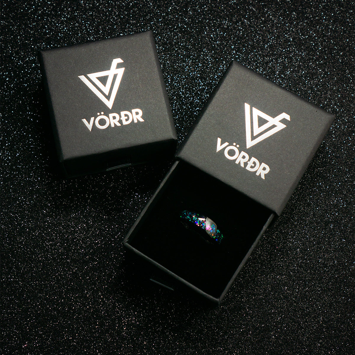 Anillo Aurora Borealis Carburo de Tungsteno