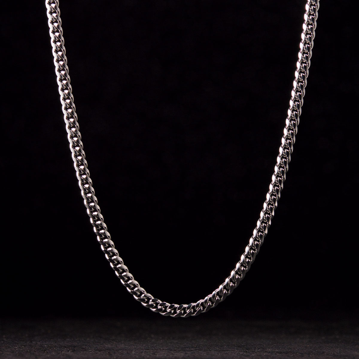 Cadena Cuban Silver 4mm