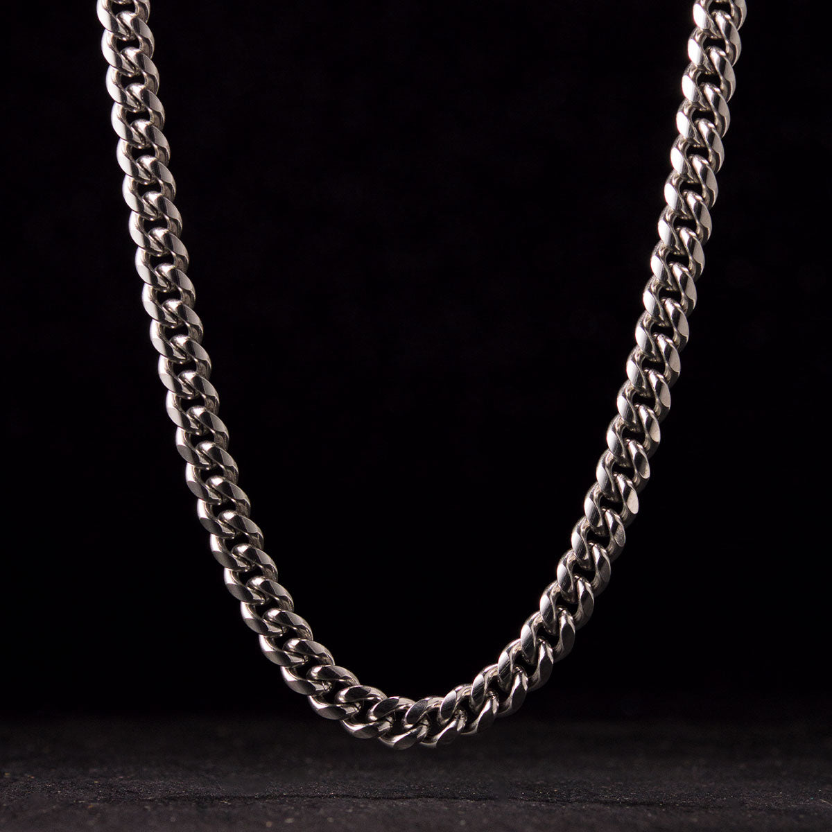 Cadena Cuban Silver 6mm