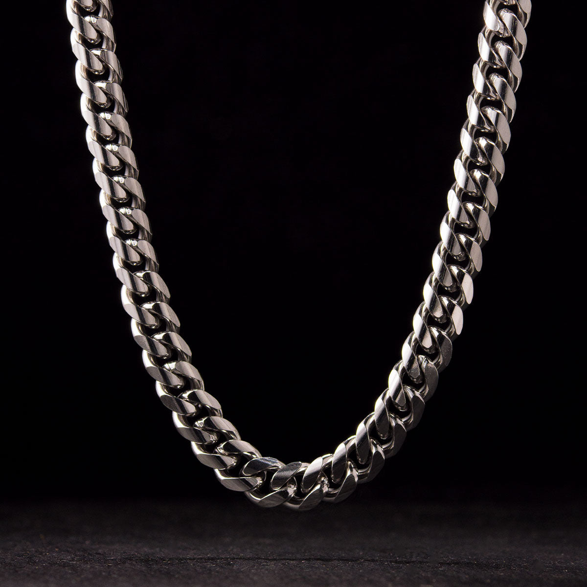 Cadena Cuban Silver 8mm