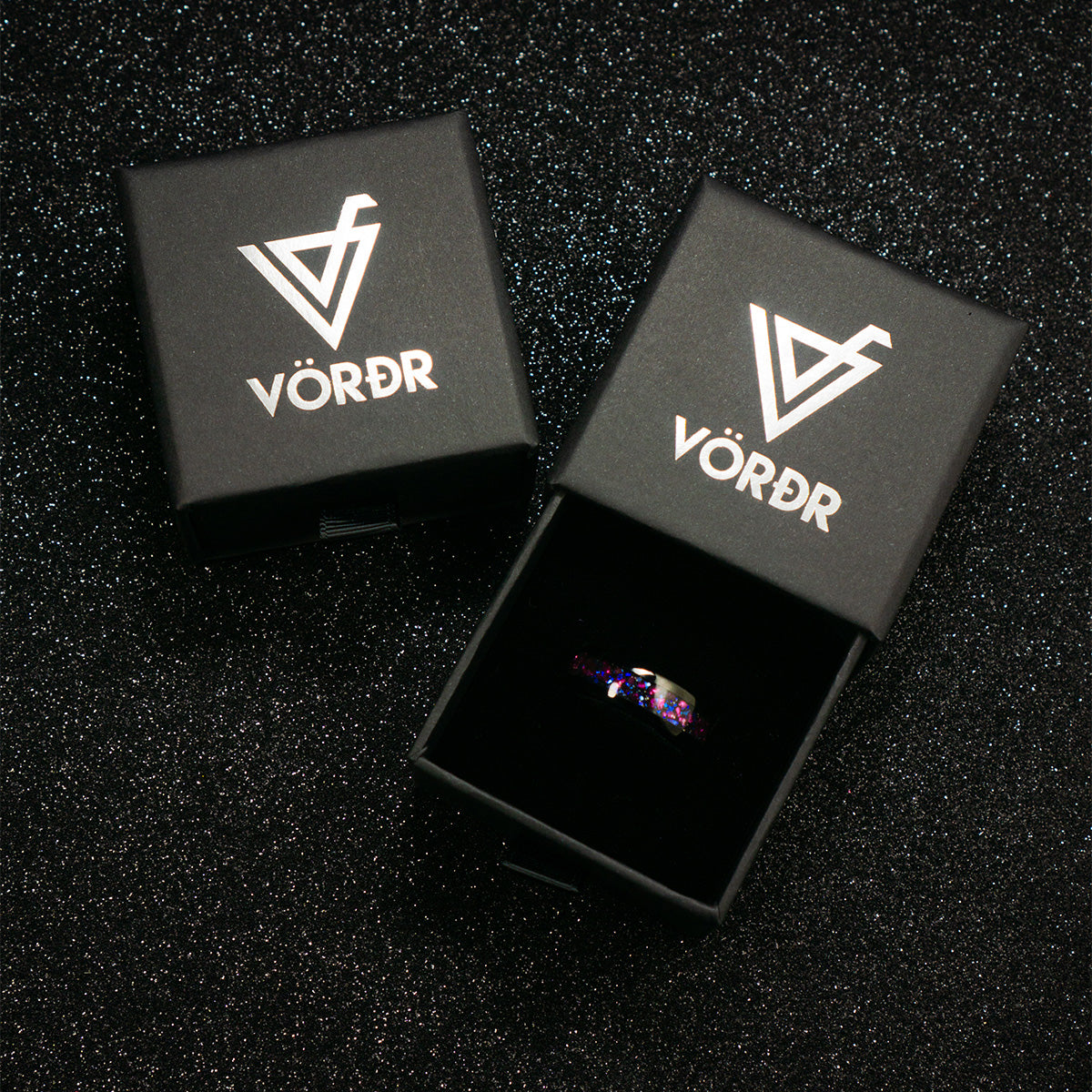 Anillo Nebula Noir Carburo de Tungsteno