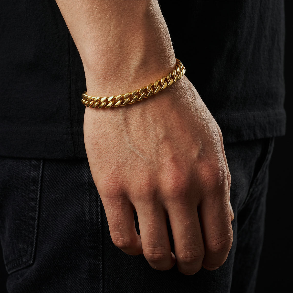 Pulsera Cuban Gold 8mm