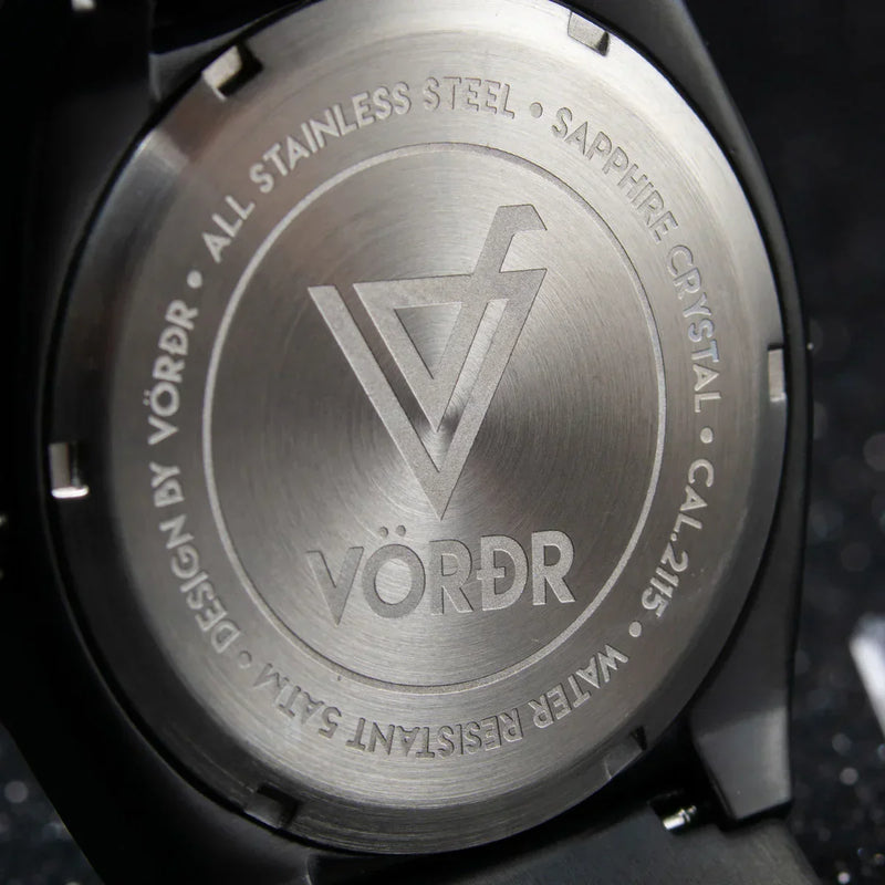 Tapa trasera de reloj de acero inoxidable, cristal de zafiro, logo grabado, resistente al agua